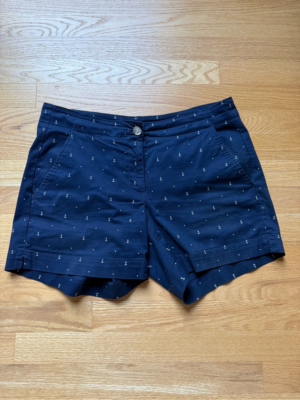 Nautica Navy Shorts with White Anchor Print